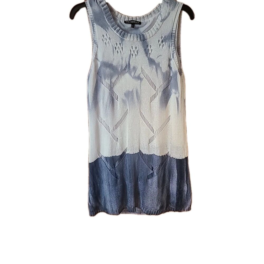 PICADILLLY Bellissima Tie Dye Crochet Knit Lined Dress S Coastal Cottagecore